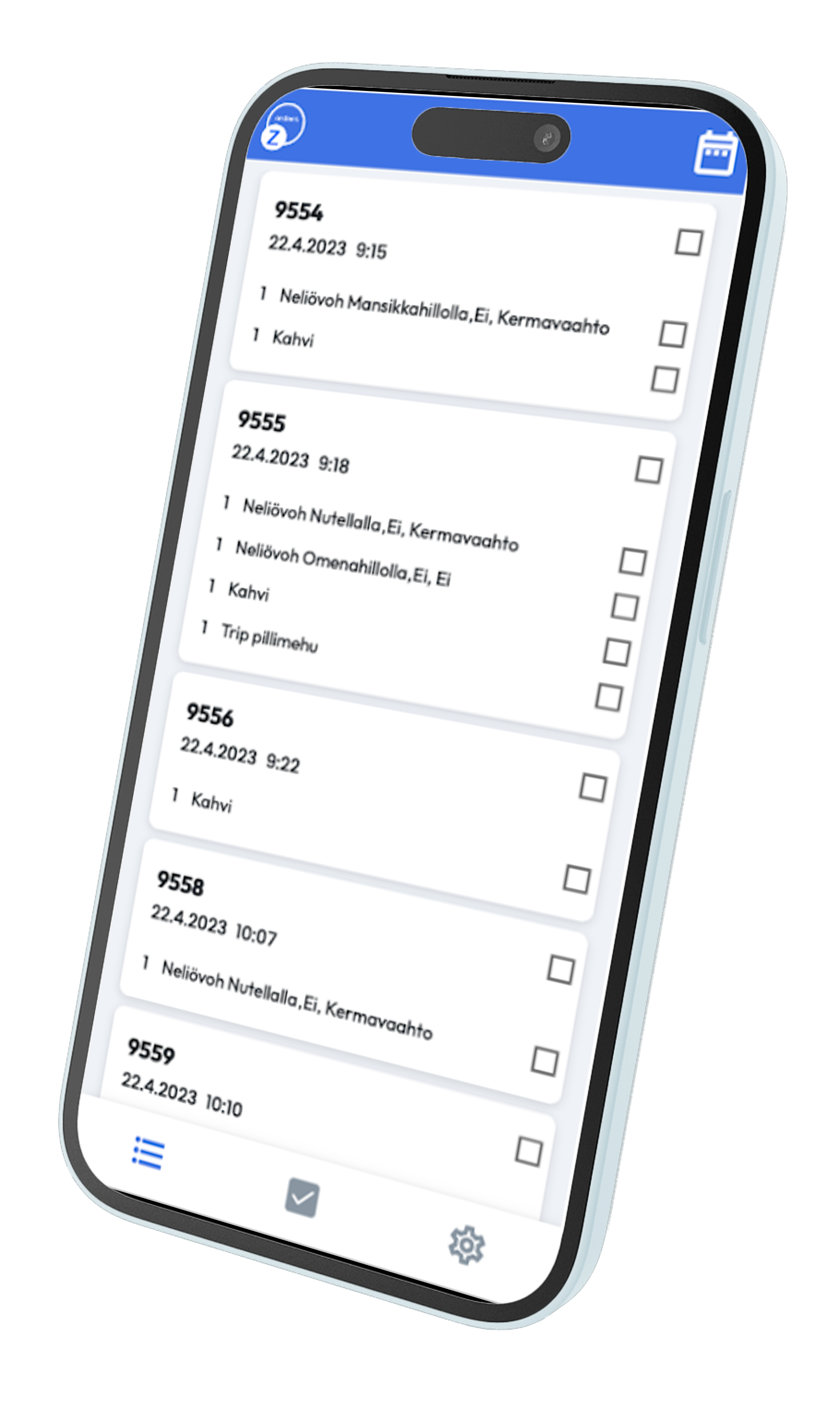 ORDERS DISPLAY FOR ZETTLE - Tilauksien näyttö