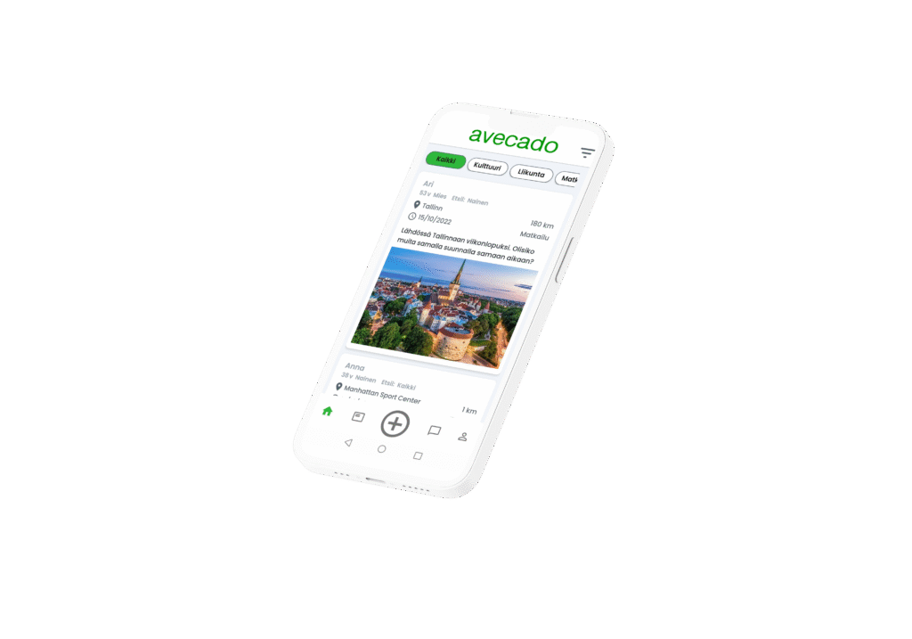 avecado puhelimessa
